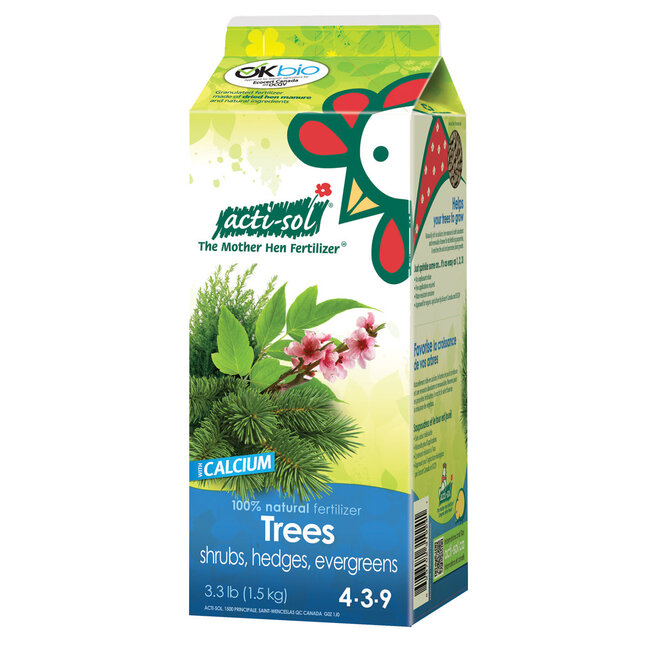 Actisol Trees, Shrubs, Hedges, & Evergreens (4-3-9) 1.5Kg