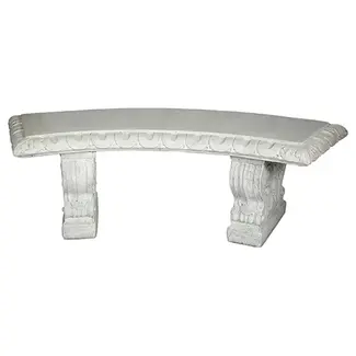 Bench Curved w/ Scalloped Edge - Black