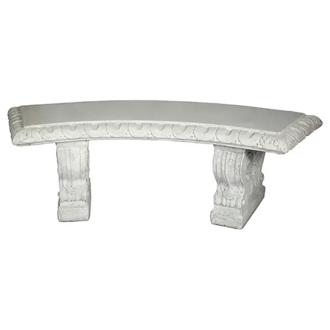 Bench Curved w/ Scalloped Edge - Black