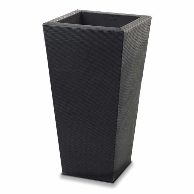 Bowery Square Tapered Planter Black