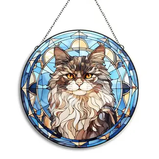 6" Grey Cat Suncatcher