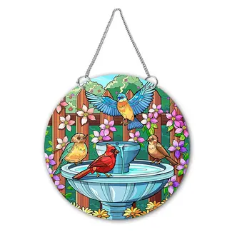 6" Birdbath Suncatcher