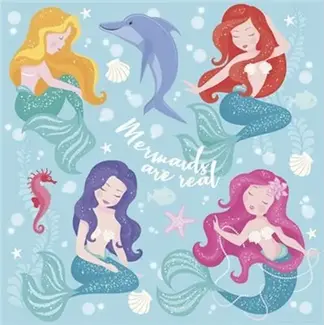 Pastel Mermaids Paper Napkins