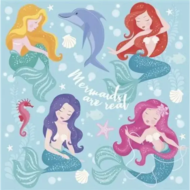 Pastel Mermaids Paper Napkins