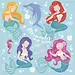 Pastel Mermaids Paper Napkins