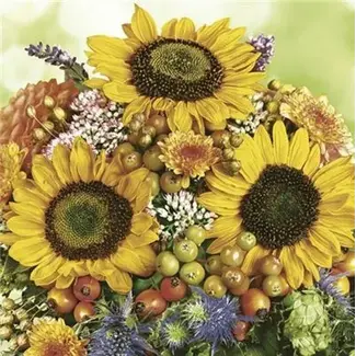 Bouquet Sunflower Paper Napkins