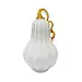 10" White Glass Gourd
