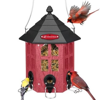 Red Recycled Hex Feeder