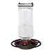 Clear Embossed Glass Hummingbird Feeder