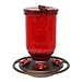 Ruby Jar Glass Hummingbird Feeder