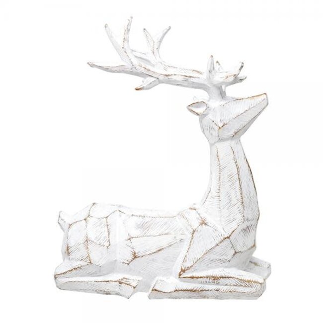 10" Winter Woods Sitting Reindeer