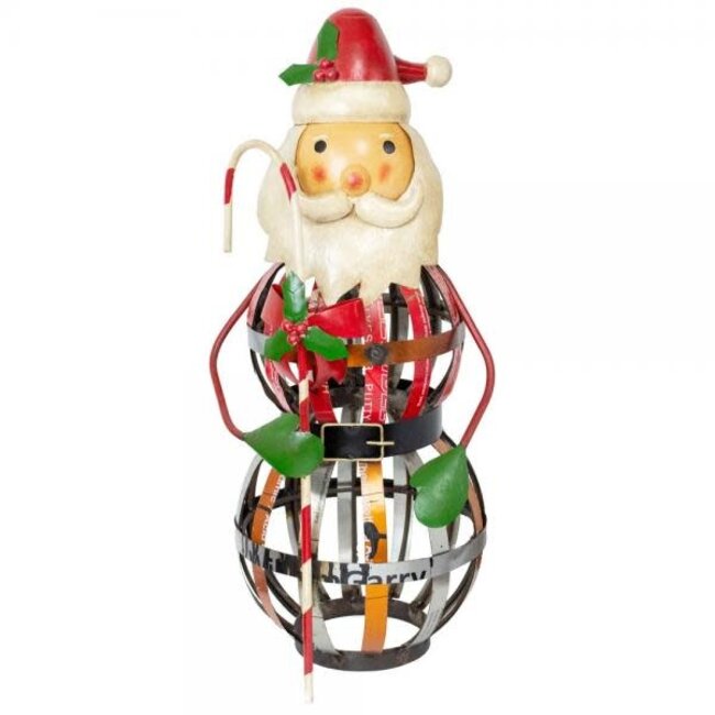 Santa Recycled Metal Door Greeter