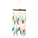Coral & Teal Beaded Driftwood Glass Chime