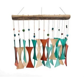 Coral Beaded Glass Chime