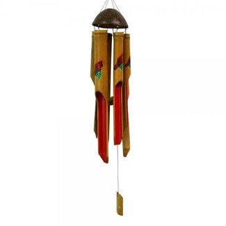 Cardinal Simple Bamboo Windchime