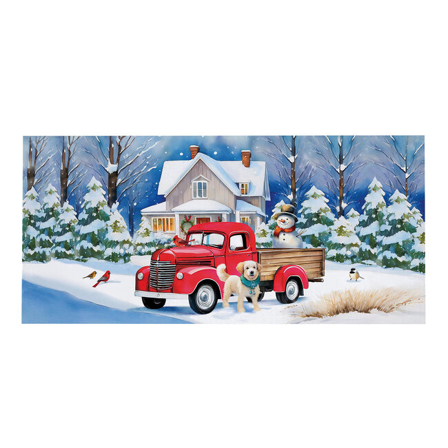 Family Christmas Truck Switch Mat