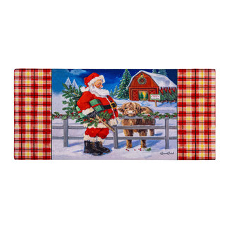 Farm Santa & Highland Cow Switch Mat