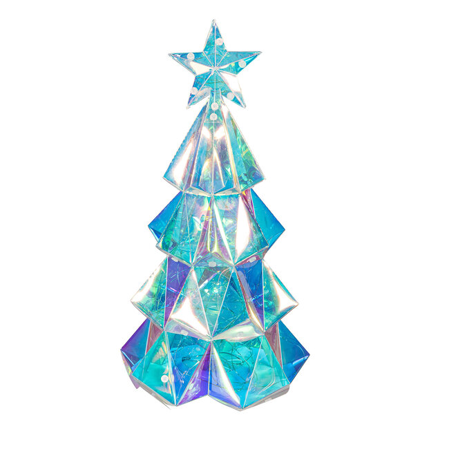 15" LED Plastic Iridescent Tree