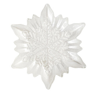 Glass Snowflake Shaped Dish