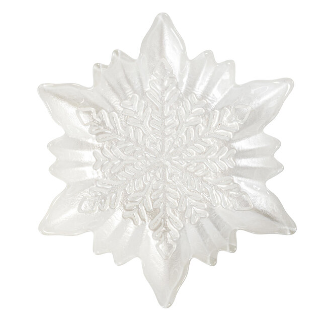 Glass Snowflake Shaped Dish