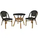 Bistro Set Black 3 Pc