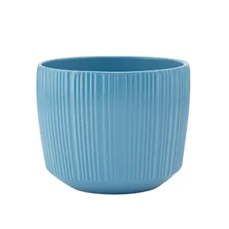 Blue Groovy Pot