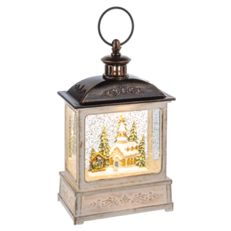 LED Shimmer Church Scene Lantern