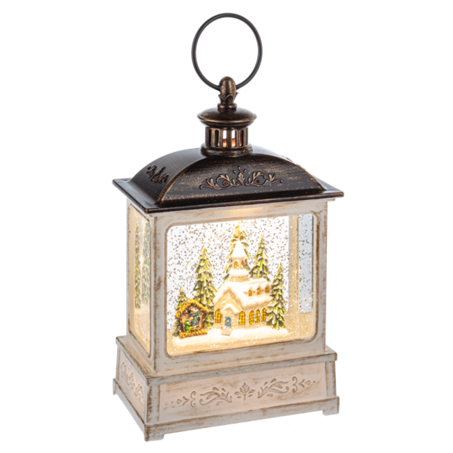 LED Shimmer Church Scene Lantern