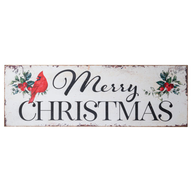 Merry Christmas w/ Cardinals Wall Decor