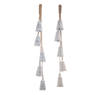 White Metal Bells Door Hanger