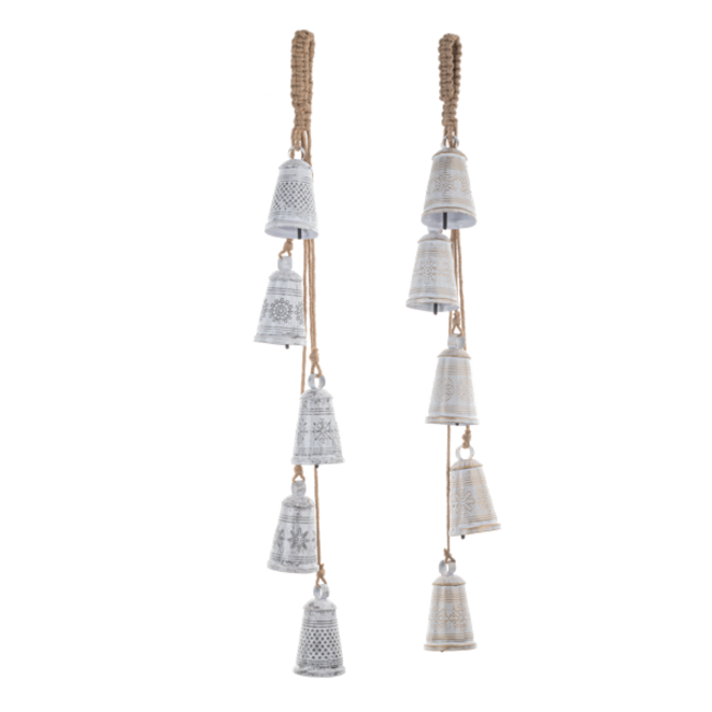 White Metal Bells Door Hanger