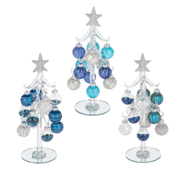 Blue/White Christmas Tree w/ Ornaments