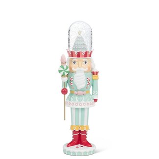 13" Candy Soldier w/ Cake Snow Globe