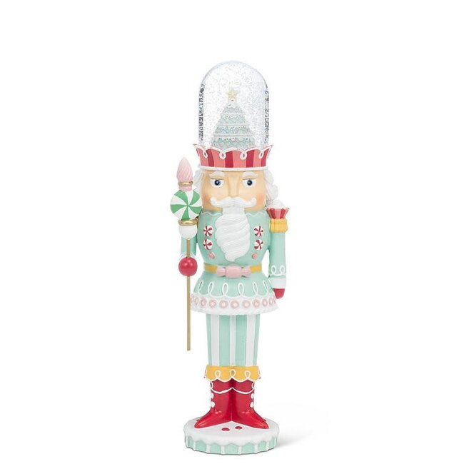 13" Candy Soldier w/ Cake Snow Globe