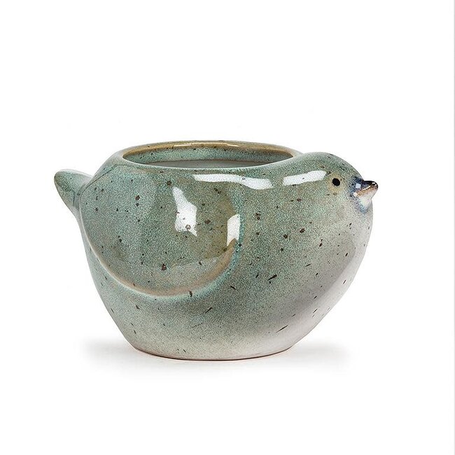 2" Bird Planter Blue