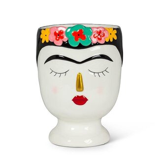 5.5" Lady w/ Flowers Vase