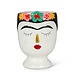 5.5" Lady w/ Flowers Vase