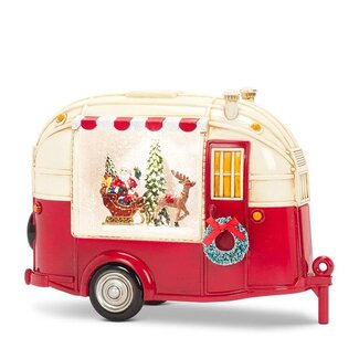 Santa & Camper Glitter LED Lantern