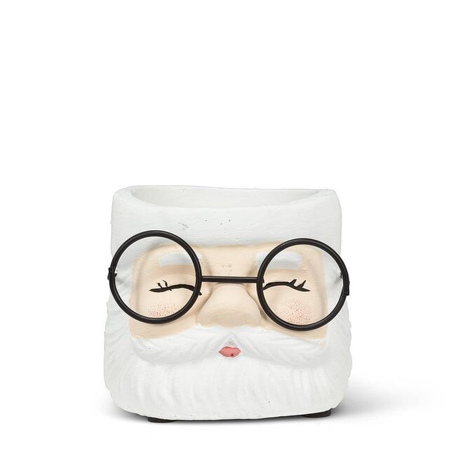 Santa Pot w/ Glasses