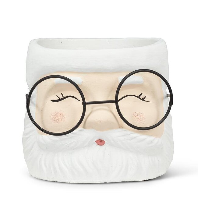 Santa Pot w/ Glasses