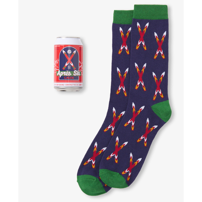 Crossed Skis Men's Beer Can Socks