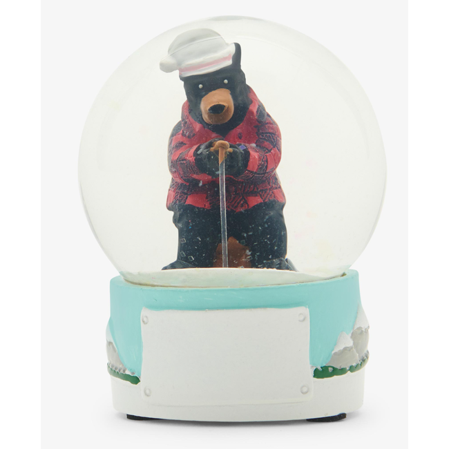 Mini Ice Fishing Bear Snow Globe