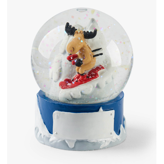 Mini Skiing Moose Snow Globe