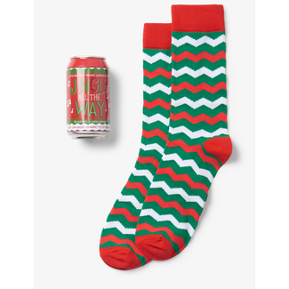 Jingle All The Way Men's Beer Can Socks