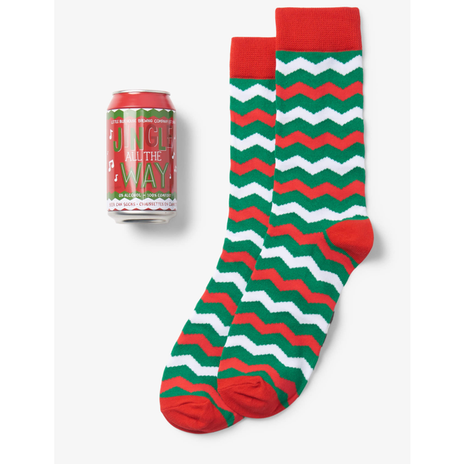 Jingle All The Way Men's Beer Can Socks