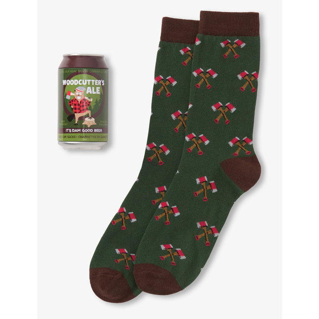 Woodcutters Ale Men's Beer Can Socks