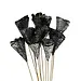 3" Silver Sparkle Mini Wood Cones