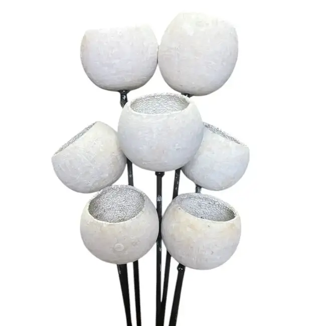 3" White Wash Bell Cups
