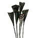 5" Silver Sparkle Wood Cones