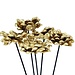 4" Gold Pinar Flower Pick